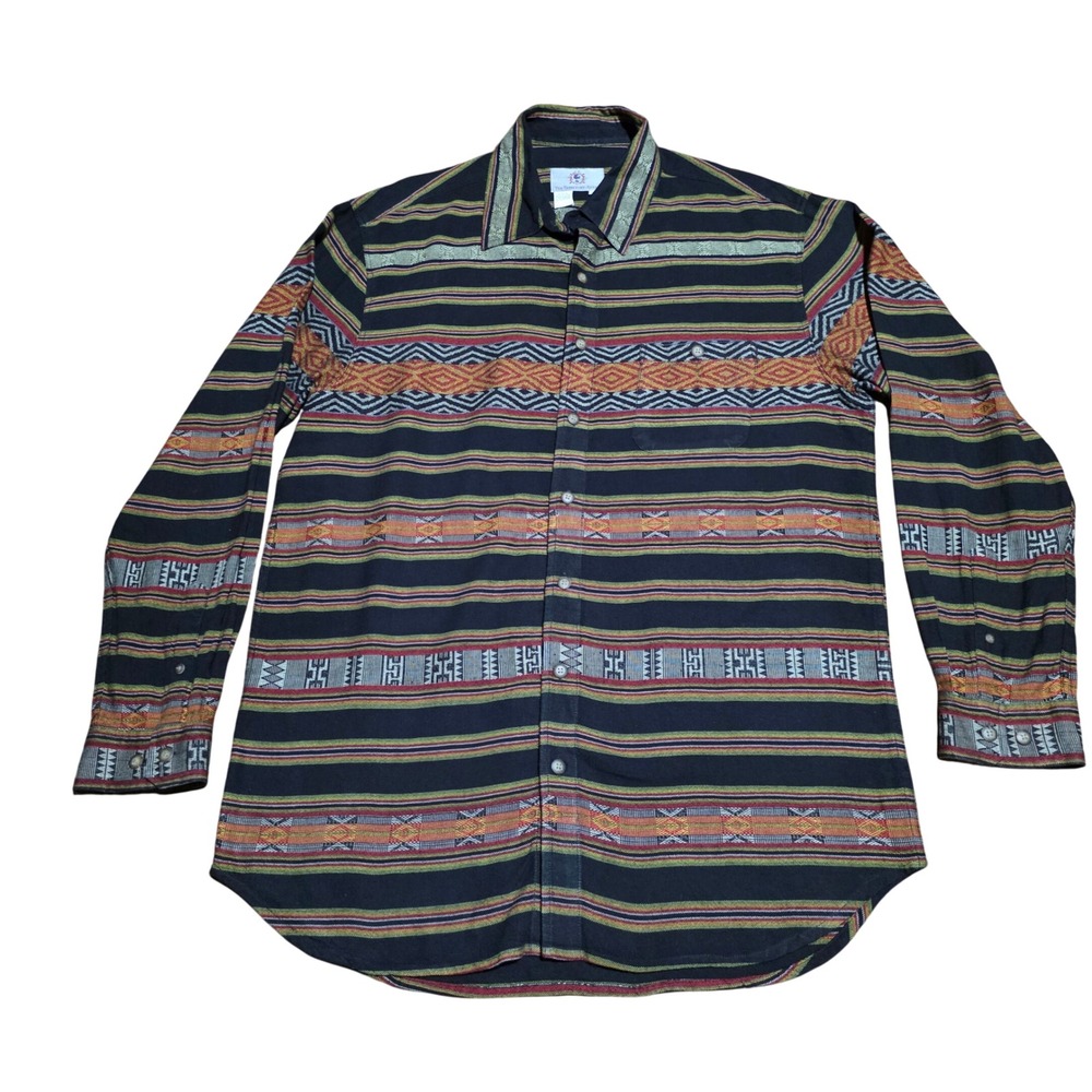 The Territory Ahead Mens XLT Button Down Shirt Geometric Tribal‎ Vintage Western
